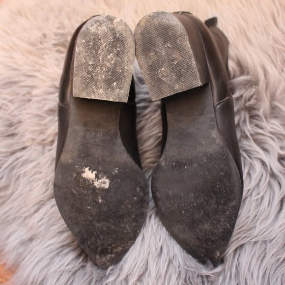 Jeffrey Campbell Black Leather Ankle Boots - Picture 6 of 8